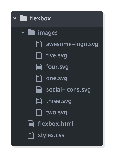 Screenshot of project files
