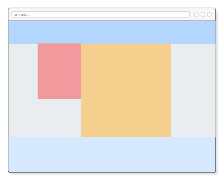 Web page showing gray background filling full height of .page <div>, all the way to the left and right edges